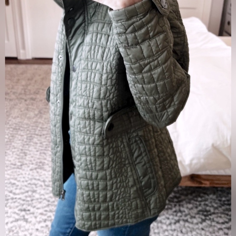 COVINGTON PUFFER JACKET GREEN SNAP & ZIPPER FRONT CLOSURE UNISEX LADIES MEDIUM